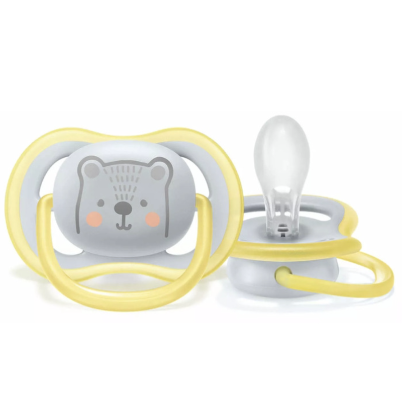 PHILIPS AVENT silikoonist lutt Ultra Air Deco 6-18m, 1tk. neutral grey bear