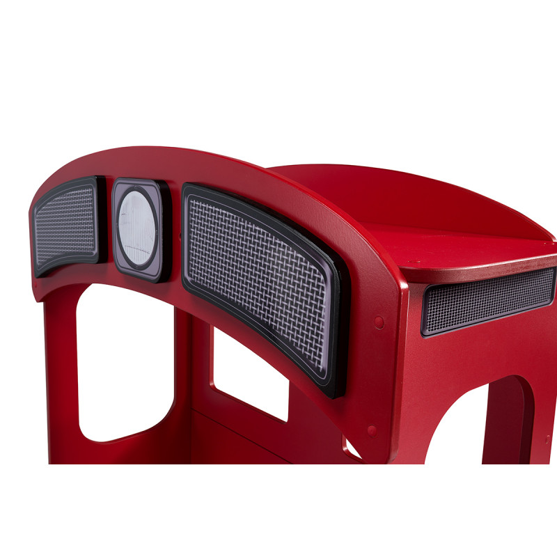 PLASTIKO lastevoodi + madrats komplektis 190x90cm Lokomotive punane