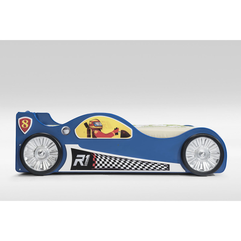 PLASTIKO lastevoodi + madrats komplektis 160x80cm Monza Mini sinine