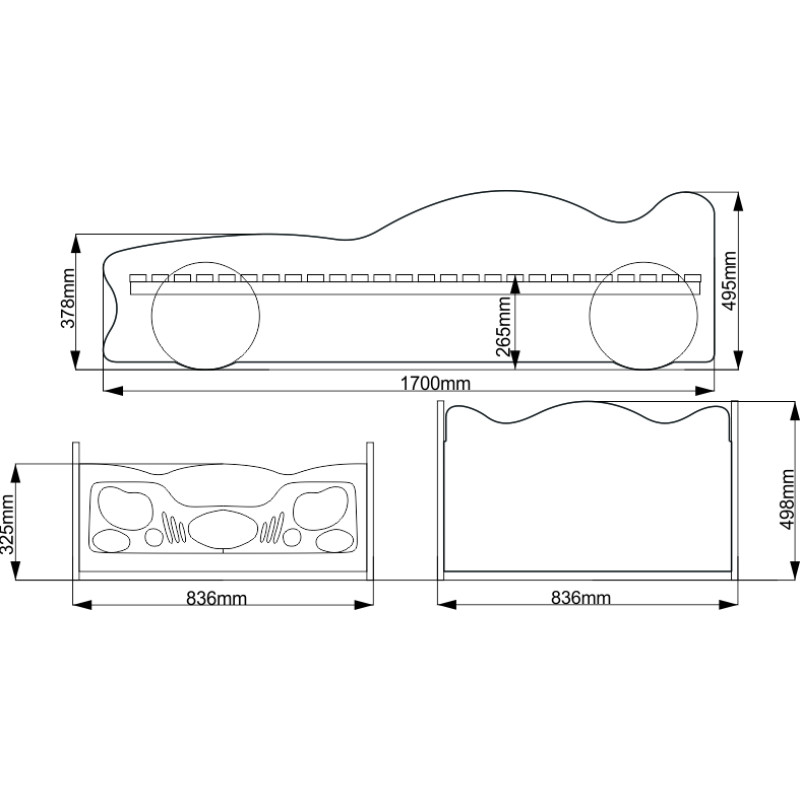 PLASTIKO lastevoodi + madrats komplektis 160x80cm Speedy