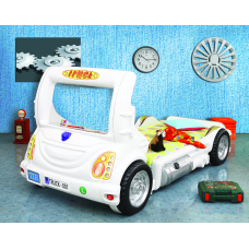 PLASTIKO lastevoodi + madrats komplektis 180x90cm Truck valge