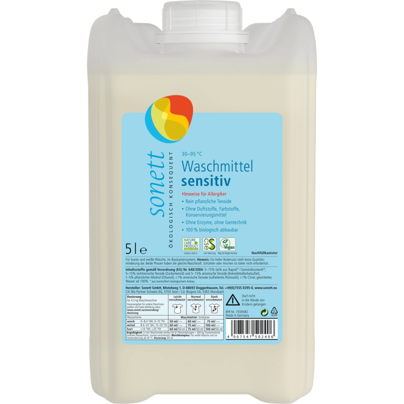 Sonett Vedel pesuvahend NEUTRAL, 5l 