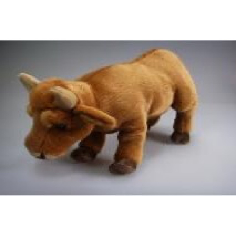 Uni-Toys Plush toy Bull, brown, with sound, 26 cm