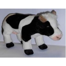 Uni-Toys Plush toy Cow standing, black, 35 cm