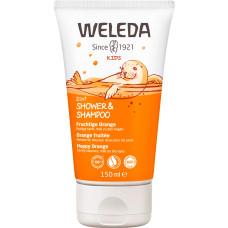 Weleda laste dušigeel ja šampoon, mahlane apelsin, 150 ml.