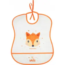 Canpol 2/919_ora Miękki śliniak wodoodporny z kieszonką CUTE ANIMALS