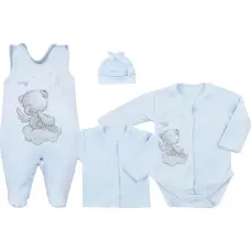 Koala Baby 09-003 jaundzimu&scaron;ā komplekts ANGEL, gai&scaron;i zils, izmērs 62