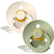 BIBS Colour sümmeetrilised looduslikust kummist lutid Ivory / Sage 6-18m 2tk.