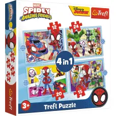 TREFL SPIDER-MAN Puslekomplekt 4in1  Spidey