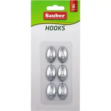 Sauber Āķi 6gb 1,5x2,5cm ovāli sudraba
