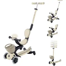 Globber scooter Go Up Baby Lights 360 °, brown, 844-466