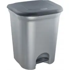Keeeper Pedāļspainis atkritumu &scaron;ķiro&scaron;anai 2x11L Torge 37,5x29,5x46 cm gai&scaron;a sudraba krāsā