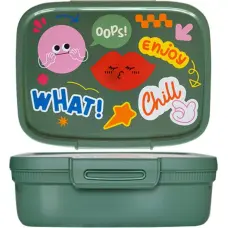 Curver Pārtikas uzglabā&scaron;anas trauks taisnstūrveida ar sadalītāju 1,8L Snap Box zaļ&scaron;/fun-tilities