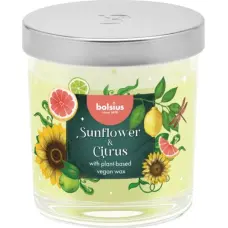 Bolsius Svece arom. stikla gl. Floral Fusion &Oslash;80x72mm sunflower & citrus