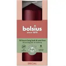 Bolsius Svece cilindrs &Oslash;120x58mm metāliski sarkana