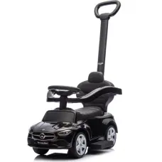 Moovkee Ride-on car with handle - 668- rubber wheels PVC  - eco-leather - MERCEDES C63 -BLACK