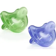Chicco 051878 PHYSIO SOFT teat SILICONE 0-6M 1PCS GREEN / PURPLE