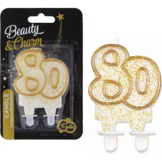 Küünal "80" kuldse kontuuriga