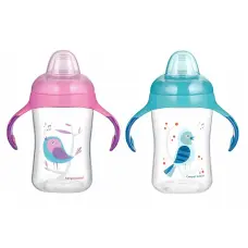 CANPOL BABIES õppimistass silikoonist tilaga 6m+, 300мл. 56/519 ALLAHINDLUS