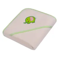 Kapuutsiga vannilina DUET BABY  80x80сm 315 ELEPHANT ecru (743156)
