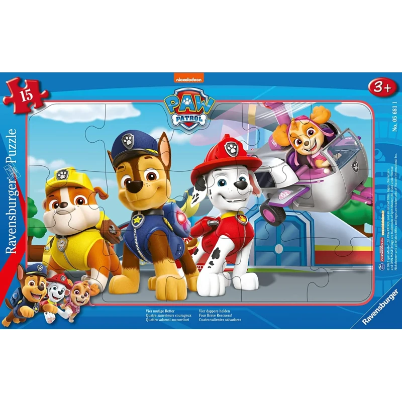 Ravensburger Pusle raamis Paw Patrol 15tk. 3+ R 05681