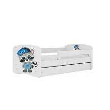 KOCOT KIDS võrevoodi sahtliga + madrats komplektis BABYDREAMS white Raccoon 160x80cm