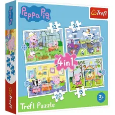 TREFL Puslekomplekt 4in1 Põrsas Peppa