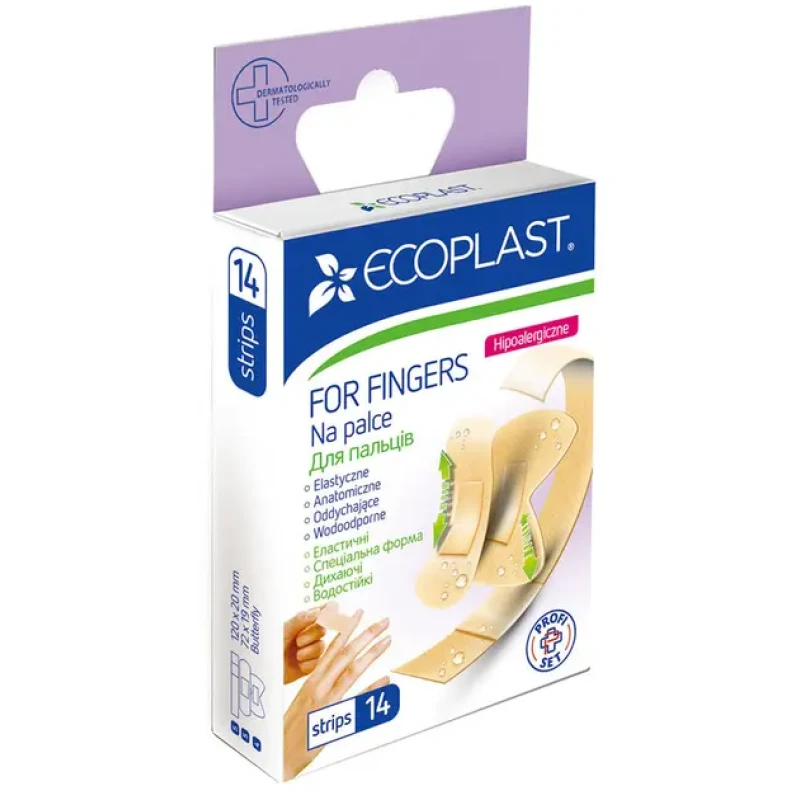 Ecoplast plaastrid N14 sõrmedele