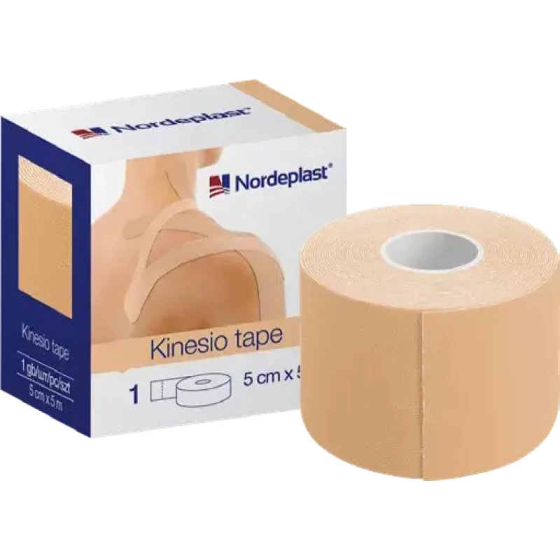 Nordeplast kinesioloogiline teip 5 cm x 5 m, beež, N1