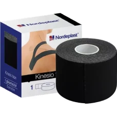 Nordeplast kinesioloogiline teip 5 cm x 5 m, must, N1