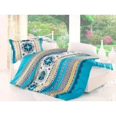 Valentini Queen Turkus bedding set, 220 × 200 + 2 × 70 × 80 cm, cotton sateen, code E.14037566