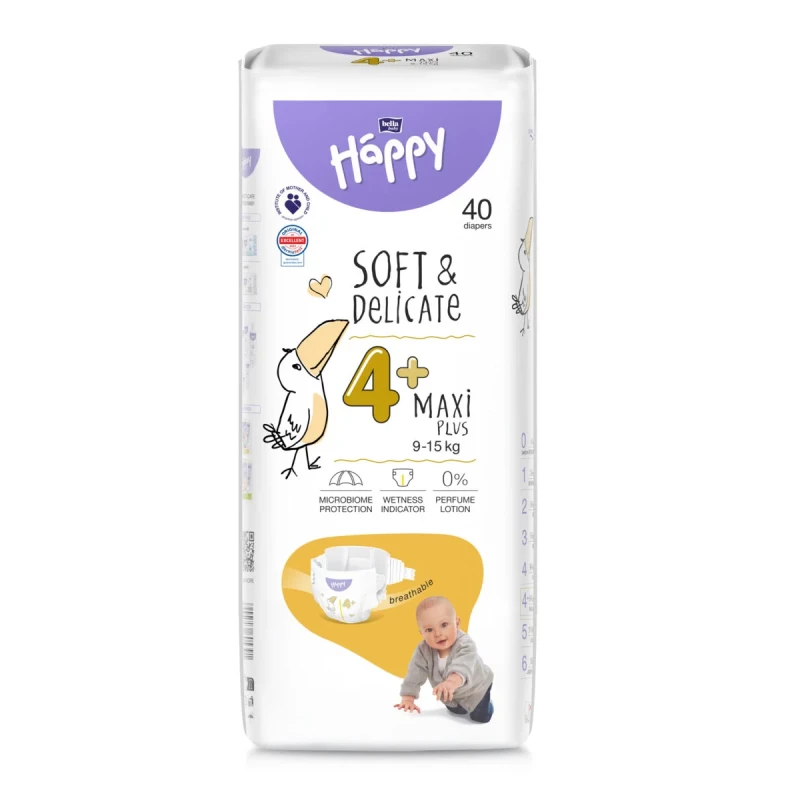 Happy Maxi Plus (9-15kg) 40tk mähkmed, suurus 4+