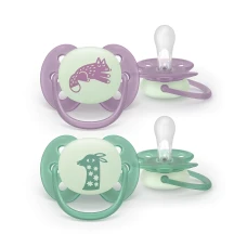 Philips Avent AVENT SCF094/04 lutt Soother Soft 6–18 kuud, Night & Day, rebane/kaelkirjak