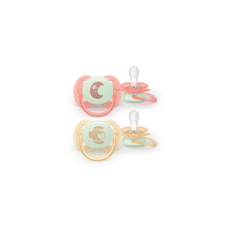 Philips Avent AVENT SCF094/02 lutt Soother Soft 0–6 kuud, Night & Day, kuu/öökull