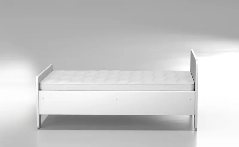 PLASTIKO lastevoodi + madrats komplektis 160x80cm Nolia Medium valge