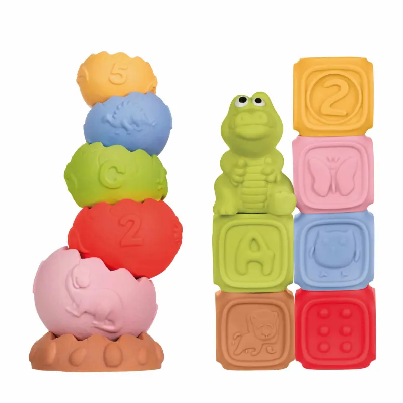 Tullo 612 – sensoorsed klotsid, sensoorset torn, loomake – Montessori hariduskomplekt, 13 tk